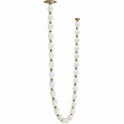 Visual Comfort Modern 700CLR84NB-LED927 Collier Contemporary Natural Brass LED Ceiling Chandelier