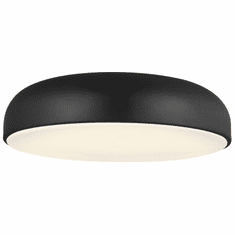 Visual Comfort Modern 700FMKOSA18B-LED930 Kosa Contemporary Nightshade Black LED Flush Mount Light Fixture