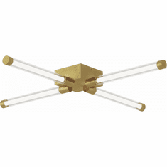 Visual Comfort Modern 700FMPHB28NB-LED927 Phobos Contemporary Natural Brass LED Overhead Lighting Fixture