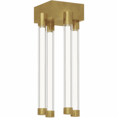 Visual Comfort Modern 700FMPHB6NB-LED927 Phobos Modern Natural Brass LED Flush Lighting