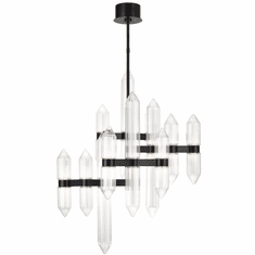 Visual Comfort Modern 700LGSN31PZ-LED927 Langston Modern Plated Dark Bronze LED Chandelier Lighting