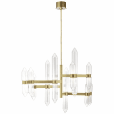 Visual Comfort Modern 700LGSN46BR-LED927 Langston Modern Plated Brass LED Hanging Chandelier