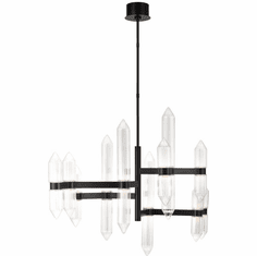Visual Comfort Modern 700LGSN46PZ-LED927 Langston Contemporary Plated Dark Bronze LED Lighting Chandelier