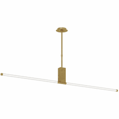 Visual Comfort Modern 700LSPHB68NB-LED927 Phobos Contemporary Natural Brass LED Kitchen Island Light Fixture