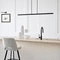 Visual Comfort Modern 700LSSTG48B-LED927 Stagger Contemporary Nightshade Black LED Island Light Fixture - alt