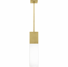 Visual Comfort Modern 700OPKLM92720NBUNV Kulma Natural Brass LED Exterior Mini Drop Ceiling Lighting