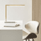 Visual Comfort Modern 700PRTKLE18NB-LED927 Klee Modern NATURAL BRASS/WHITE MARBLE LED Side Table Lamp - alt