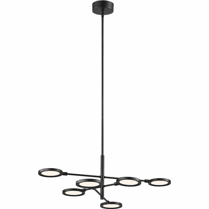 Visual Comfort Modern 700SPCTB-LED930 Spectica Modern Matte Black LED Ceiling Chandelier