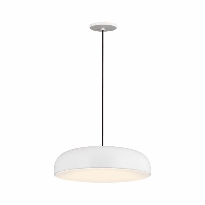 Visual Comfort Modern 700TDKOSA18W-LED930 Kosa Modern Matte White LED Ceiling Light Pendant