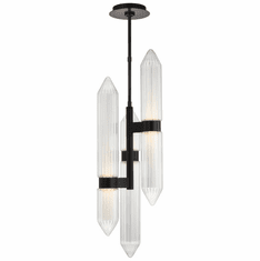 Visual Comfort Modern 700TDLGSN10PZ-LED927 Langston Contemporary Plated Dark Bronze LED Mini Pendant Light