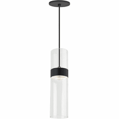 Visual Comfort Modern 700TDMANMCLB-LED930 Manette Contemporary Black LED Mini Drop Ceiling Lighting