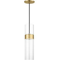 Visual Comfort Modern 700TDMANMCLNB-LED930 Manette Contemporary Natural Brass LED Mini Hanging Pendant Light