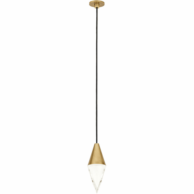 Visual Comfort Modern 700TRSPATRT1PNB-LED930 Turret Modern Natural Brass LED Mini Pendant Lighting