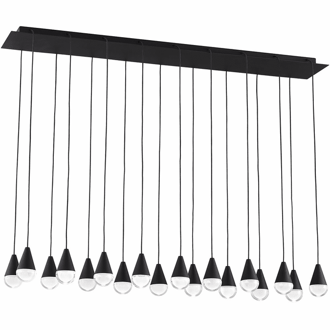 Visual Comfort Modern 700TRSPCPA18TB-LED930120 Cupola Modern Nightshade Black LED Multi Drop Lighting Fixture