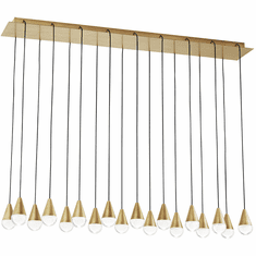 Visual Comfort Modern 700TRSPCPA18TNB-LED930120 Cupola Contemporary Natural Brass LED Multi Pendant Lighting