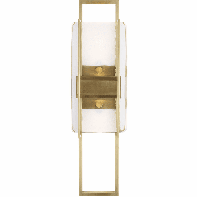 Visual Comfort Modern 700WSDUE18NB-LED927 Duelle Contemporary Natural Brass LED Sconce Lighting