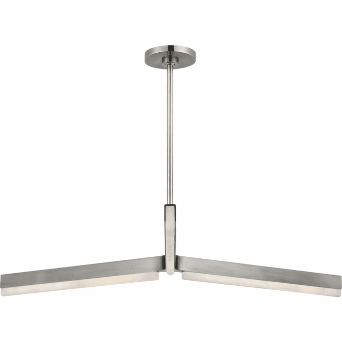Visual Comfort Modern KWCH70627ANALB Linea Contemporary Antique Nickel LED Lighting Chandelier