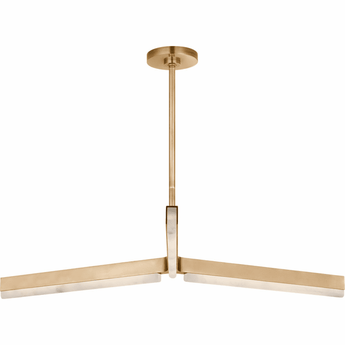 Visual Comfort Modern KWCH70627HABALB Linea Contemporary Hand Rubbed Antique Brass LED Chandelier Lighting