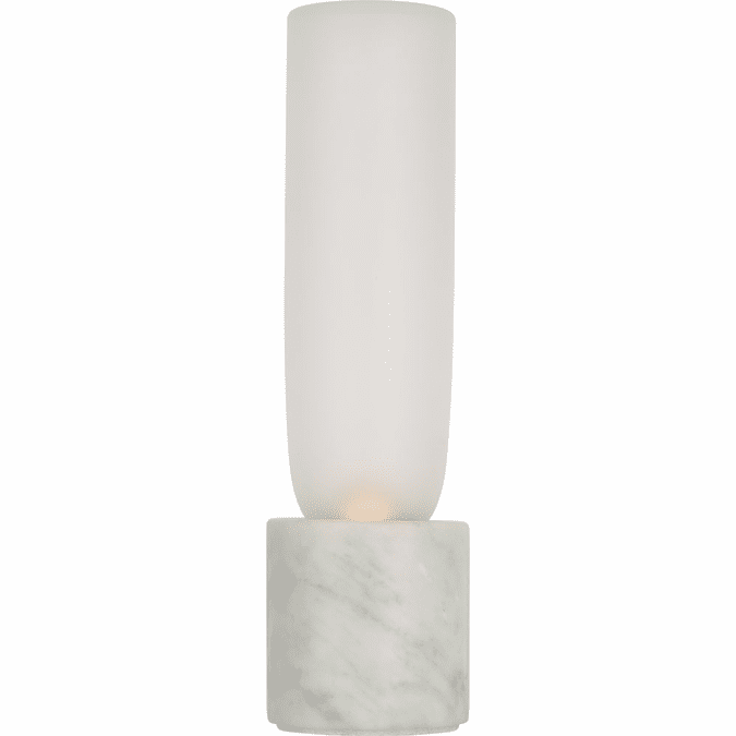 Visual Comfort Modern KWTB50027CEW Volver Modern White Marble LED Side Table Lamp