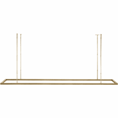 Visual Comfort Modern MDLS18627NB Stagger Halo Modern Natural Brass LED 84" Kitchen Island Light