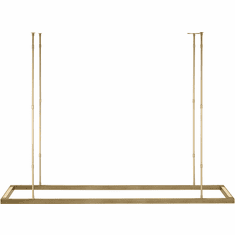 Visual Comfort Modern MDLS18727NB Stagger Halo Modern Natural Brass LED 49.5" Kitchen Island Light