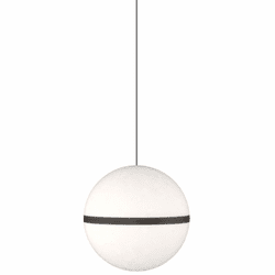 Visual Comfort Modern MINI-HANEA-PENDANT-1 Hanea Contemporary Nightshade Black Halogen Mini Hanging Lamp