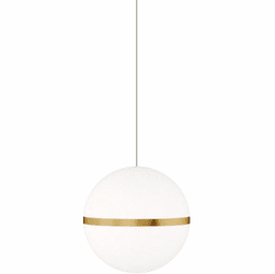 Visual Comfort Modern MINI-HANEA-PENDANT-2 Hanea Modern Natural Brass Halogen Mini Hanging Light