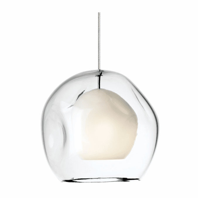 Visual Comfort Modern MINI-JASPER-PENDANT-CLEAR Mini-Jasper Contemporary Xenon Low Voltage Mini Pendant Hanging Light