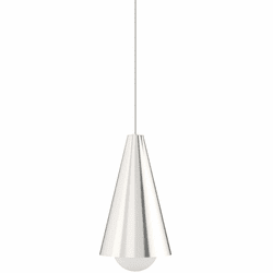 Visual Comfort Modern MINI-JONI-PENDANT-3 Joni Contemporary Satin Nickel LED Mini Hanging Pendant Light
