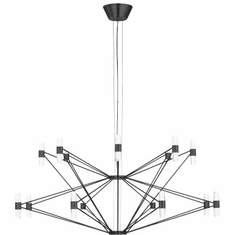 Visual Comfort Modern SLCH24727BZ Lassell Contemporary Dark Bronze LED Ceiling Chandelier