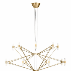 Visual Comfort Modern SLCH24727NB Lassell Modern Natural Brass LED Ceiling Chandelier