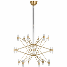 Visual Comfort Modern SLCH24827NB Lassell Contemporary Natural Brass LED Chandelier Light