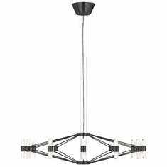 Visual Comfort Modern SLCH24927BZ Lassell Contemporary Dark Bronze LED Chandelier Light