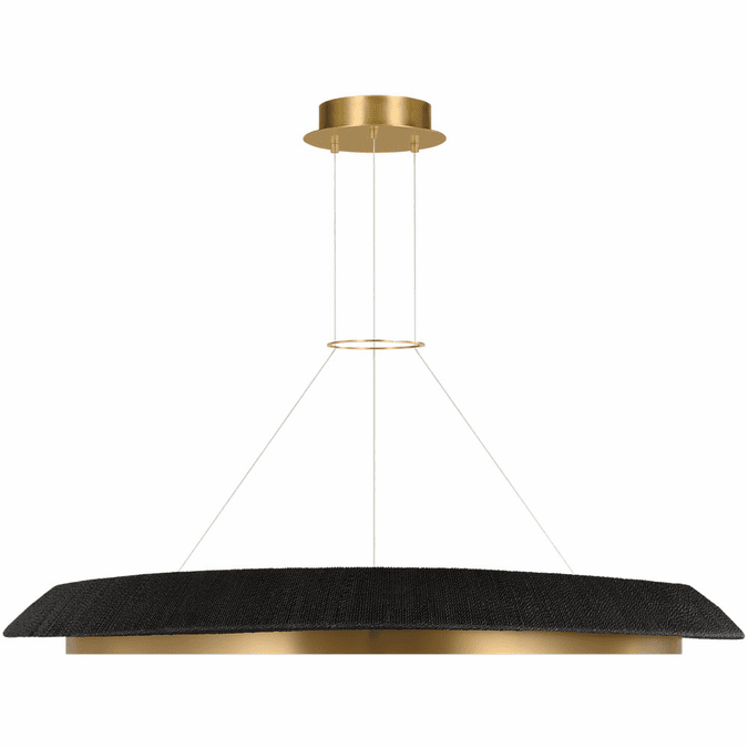 Visual Comfort Modern SLCH55727WBKHAB Noa Contemporary Hand Rubbed Antique Brass LED 50.5" Ceiling Light Pendant