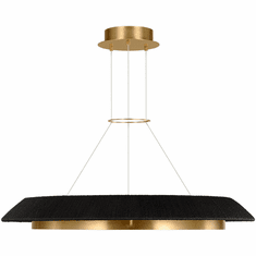 Visual Comfort Modern SLCH55827WBKHAB Noa Contemporary Hand Rubbed Antique Brass LED 38.5" Lighting Pendant