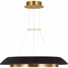 Visual Comfort Modern SLCH55927WBKHAB Noa Contemporary Hand Rubbed Antique Brass LED 33" Hanging Lamp