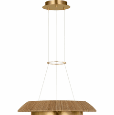 Visual Comfort Modern SLCH56027NTHAB Noa Modern Hand Rubbed Antique Brass LED 27" Drop Lighting