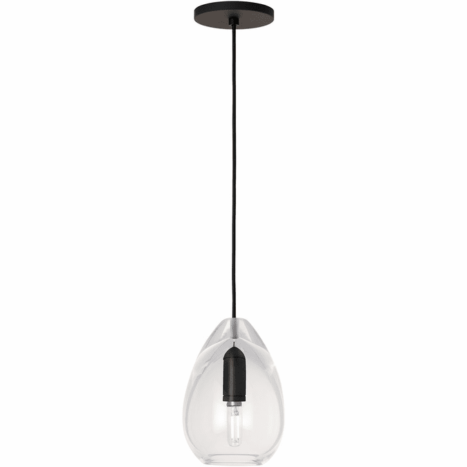 Visual Comfort Modern SLPD278CB Alina Contemporary Nightshade Black LED Mini Pendant Light Fixture