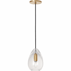 Visual Comfort Modern SLPD278CNB Alina Contemporary Natural Brass LED Mini Hanging Pendant Lighting
