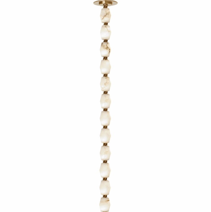Visual Comfort Modern SLPD55127ALBHABR Collier Modern Hand Rubbed Antique Brass LED 36" Mini Hanging Pendant Light