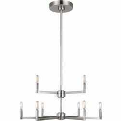 Visual Comfort Studio 3164209-962 Fullton Modern Brushed Nickel Ceiling Chandelier