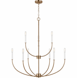 Visual Comfort Studio 3167109-848 Greenwich Modern Satin Brass Chandelier Lamp