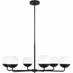 Visual Comfort Studio 3168106EN3-112 Alvin Modern Midnight Black 38" Ceiling Chandelier
