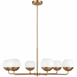 Visual Comfort Studio 3168106EN3-848 Alvin Contemporary Satin Brass 38" Chandelier Lamp
