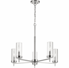 Visual Comfort Studio 3190305-05 Zire Modern Chrome Chandelier Lamp