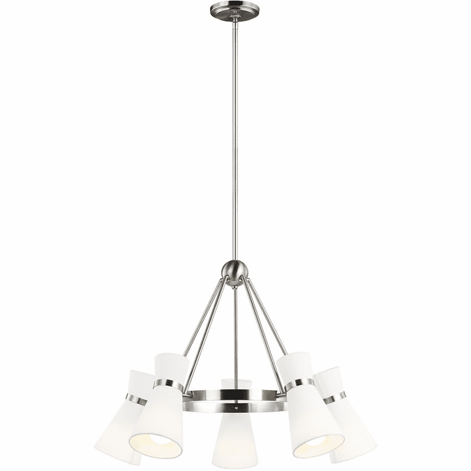 Visual Comfort Studio 3190505-962 Clark Modern Brushed Nickel Chandelier Light