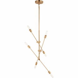 Visual Comfort Studio 3200506-848 Axis Contemporary Satin Brass 40" Chandelier Light