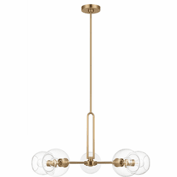 Visual Comfort Studio 3255705-848 Codyn Contemporary Satin Brass 34" Chandelier Light