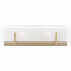 Visual Comfort Studio 4430802-848 Syll Contemporary Satin Brass 2-Light Bathroom Lighting Fixture