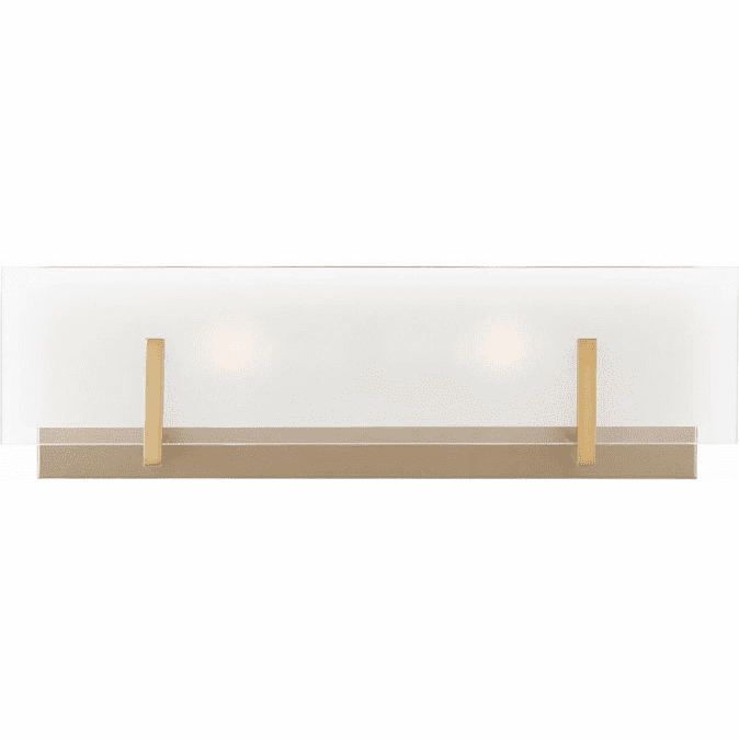 Visual Comfort Studio 4430802EN-848 Syll Contemporary Satin Brass LED 2-Light Bathroom Light Fixture